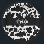 Assiettes En Carton Spots de vache personnalisés Imprimer Fermier 60 A<br><div class="desc">Personnalisé classique et tendance peau de vache noir et blanc taches texture design anniversaire de fête de table. Poster de animal taches de vache</div>