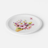 Assiettes En Carton Spring Blossom Bouquet with Butterfly (Angle)