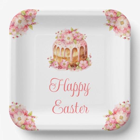 Assiettes En Carton Spring Cake Easter Brunch (Recto)