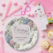 Assiettes En Carton Spring Delicate Hydrangea Flowers Wedding (Fête)