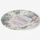 Assiettes En Carton Spring Delicate Hydrangea Flowers Wedding (Angle)