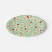 Assiettes En Carton Spring Ladybugs and Daisies (Angle)