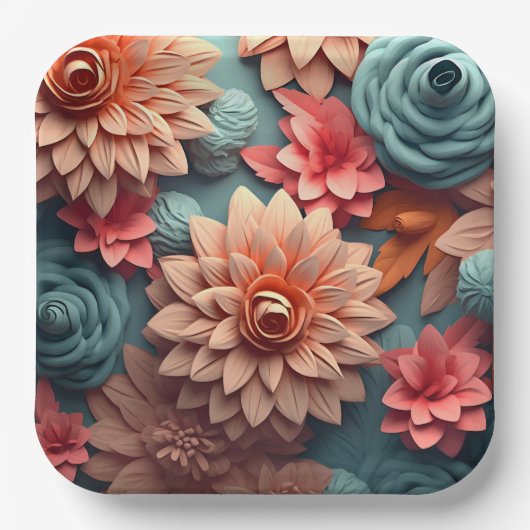 Assiettes en carton Spring Petal (Recto)