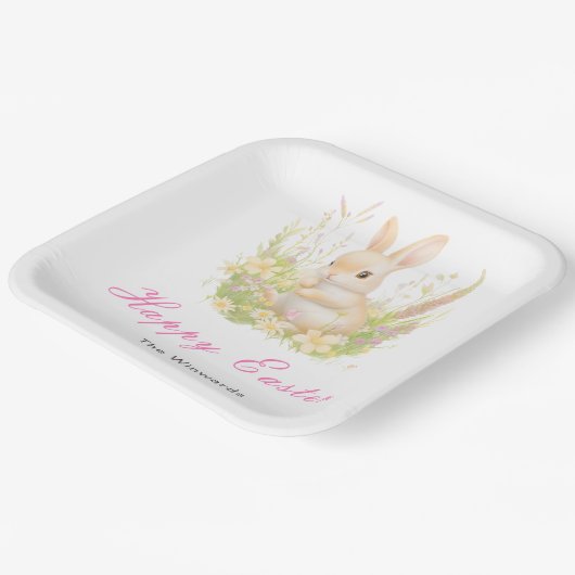 Assiettes En Carton Spring Rabbit Easter Brunch (Angulaire)