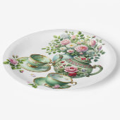 Assiettes En Carton Spring Tea Party (Angle)