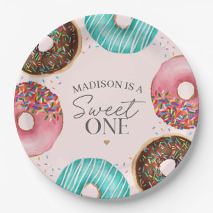 Assiettes En Carton Sprinted Donut 1er Anniversaire Table Décor