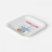 Assiettes En Carton Square Paper Plate set with scripture  (Angulaire)