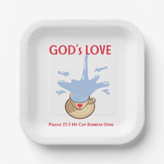 Assiettes En Carton Square Paper Plate set with scripture  (Recto)