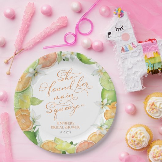 Assiettes En Carton Squeeze | Fête des mariées florale d'agrumes (Fête)