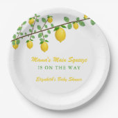 Assiettes En Carton Squeeze Lemon principal Baby shower neutre pour le (Devant)