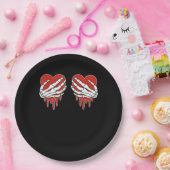 Assiettes En Carton Squelette anti-Valentin mains coeur Goth (Fête)