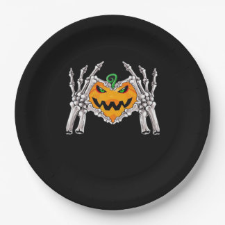 Assiettes En Carton Squelette Coeur main Signale Costume os