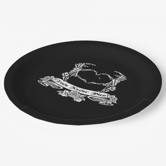 Assiettes En Carton Squelette Conception manuelle (Angle)