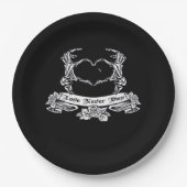 Assiettes En Carton Squelette Conception manuelle (Devant)