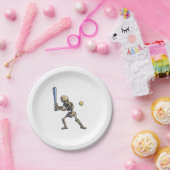 Assiettes En Carton Squelette de baseball Halloween (Fête)