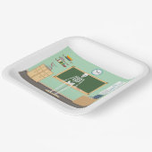 Assiettes En Carton Squelette de cours de science (Angulaire)