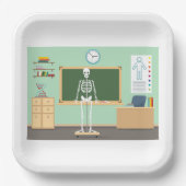Assiettes En Carton Squelette de cours de science (Recto)