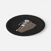 Assiettes En Carton Squelette et café Halloween Design (Angle)