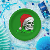 Assiettes En Carton squelette gothique de Noël père Noël (Fête)