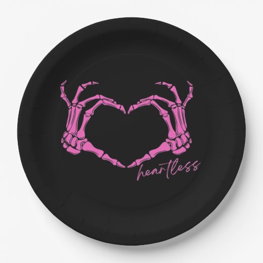 Assiettes En Carton Squelette insensible mains Classique (Devant)