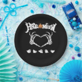 Assiettes En Carton Squelette main avec, Halloween Design (Fête)