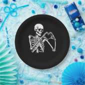 Assiettes En Carton Squelette Mains Coeur Signer Halloween Costume Ret (Fête)