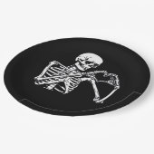 Assiettes En Carton Squelette Mains de coeur Signer Costume d'Hallowee (Angle)