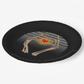 Assiettes En Carton Squelette Mains Faire Un Coeur Classique (Angle)