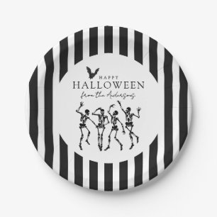 Assiettes En Carton Squelettes de danse modernes Joyeux Halloween