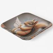 Assiettes En Carton Squirrel Lecture d'un Invitation de fête d'anniver (Angulaire)