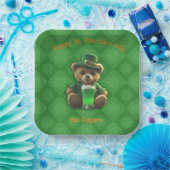 Assiettes En Carton St. Patirck's Day Irlandais Teddy Bear (Fête)