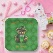 Assiettes En Carton St. Patirck's Day Irlandais Teddy Bear (Fête)