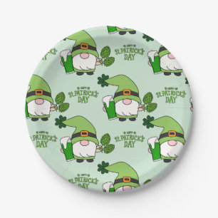 Assiettes En Carton St. Patrick’s Day Gnome Plastique Plate