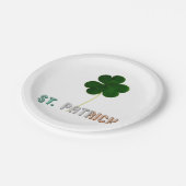 Assiettes En Carton St Patrick Shamrock Irlande Irlande Typographie (Angle)