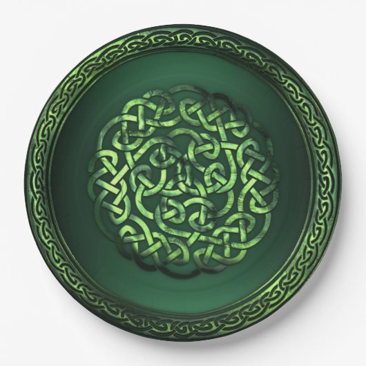 Assiettes En Carton St. Patrick's Day - Celtic Motif Round (Devant)