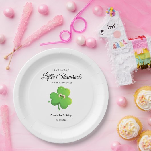 Assiettes En Carton St Patrick's Day Clover 1er anniversaire (Fête)