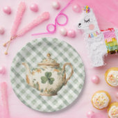 Assiettes En Carton St Patrick's Day Clover Tea Pot (Fête)