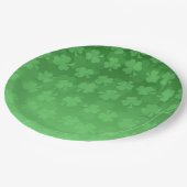 Assiettes En Carton St. Patrick's Day green shamrock ombre motif (Angle)