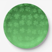 Assiettes En Carton St. Patrick's Day green shamrock ombre motif (Devant)