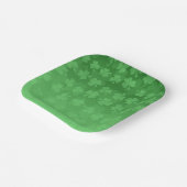 Assiettes En Carton St. Patrick's Day green shamrock ombre motif (Angulaire)