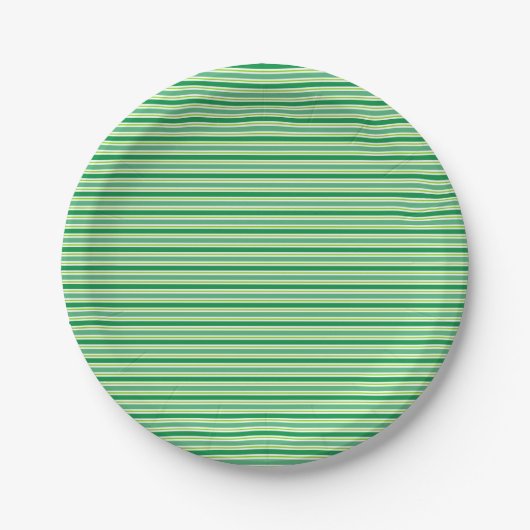 Assiettes En Carton St. Patrick's Day Green Stripes Pattern-54608 (Devant)