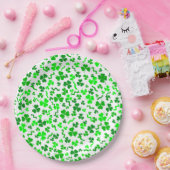 Assiettes En Carton St Patrick's Day Lucky Shamrocks Confetti Pattern (Fête)