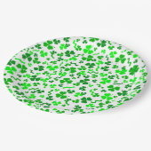 Assiettes En Carton St Patrick's Day Lucky Shamrocks Confetti Pattern (Angle)