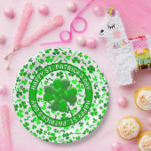 Assiettes En Carton St Patrick's Day Lucky Shamrocks Personalized (Fête)