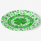 Assiettes En Carton St Patrick's Day Lucky Shamrocks Personalized (Angle)