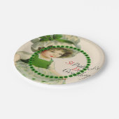 Assiettes En Carton St Patrick's Day Petite fille irlandaise (Angle)