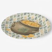Assiettes En Carton  St Patrick's Day Rustic Pot of Gold (Angle)