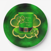 Assiettes En Carton St. Patrick's Top Chapeau & Plaques en papier Sham (Devant)