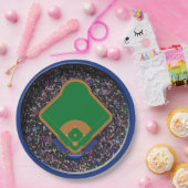 Assiettes En Carton Stade De Baseball En Haut (Fête)