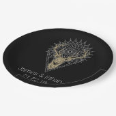 Assiettes En Carton Stag Mandala Mariage personnalisé (Angle)